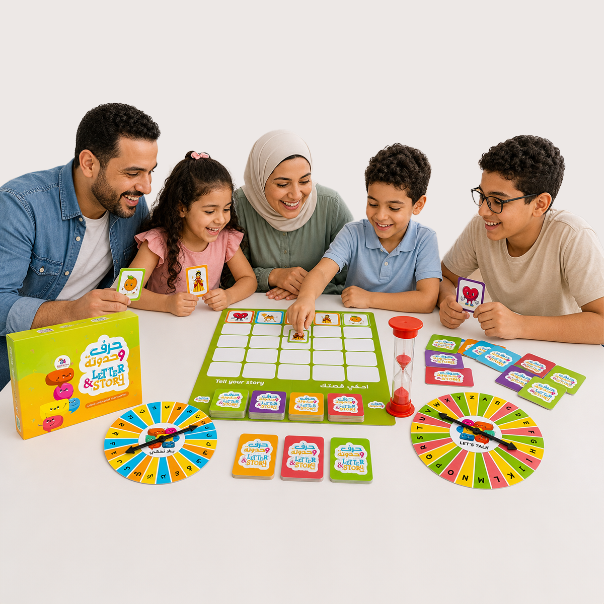 حرف وحدوتة — باقة العائلة الشاملة | ذكاء لغوي بالعربي والإنجليزي للأطفال 5-12 سنة